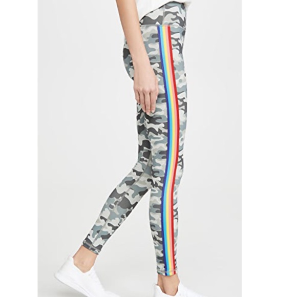 SPIRITUAL GANGSTER- Essential Camo Rainbow Stripe Leggings In Camo Print - Picture 3 of 12